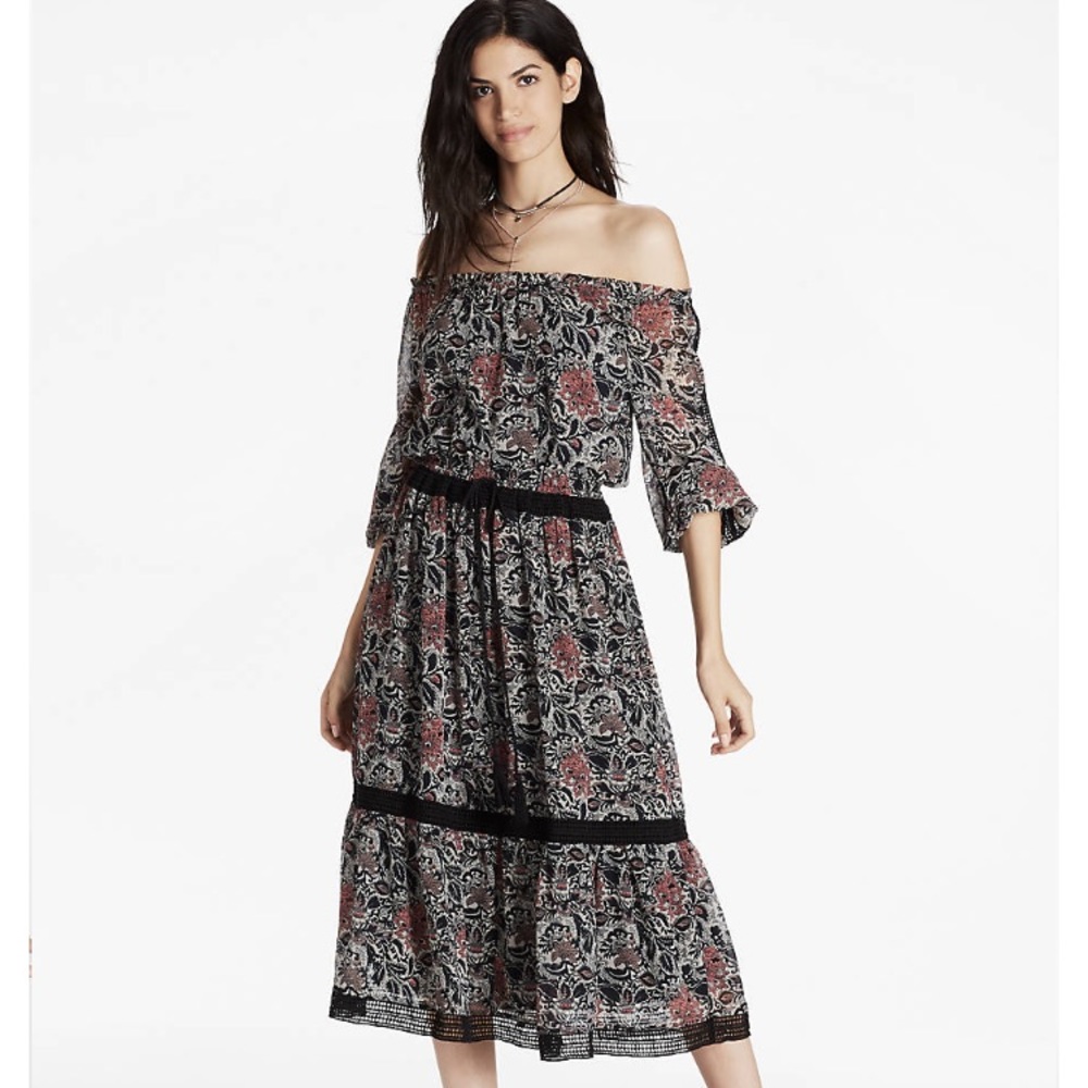 Lucky Brand off the shoulder midi